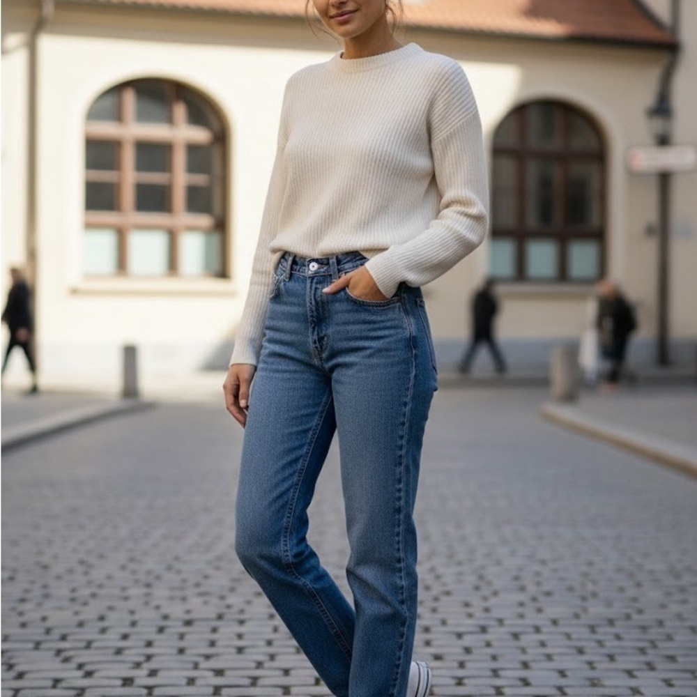 Lee Women's Straight Leg  light wash Blue Jeans